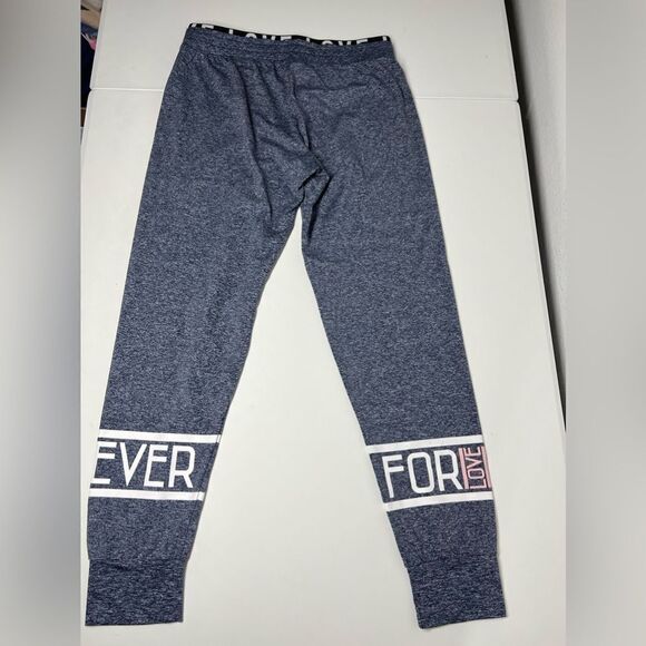 No Boundaries Womens Size M (7-9) Joggers Heather Gray Love Sweatpants - Picture 2 of 10